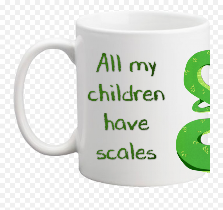 U0027all My Children Have Scalesu0027 Snake Mug Safariphil - Mug Png,Snake Scales Png