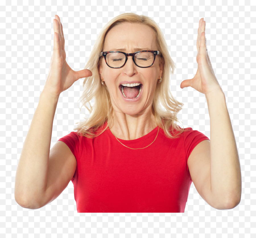 Woman Screaming Transparent Png - Women Frustrated Png,Screaming Png