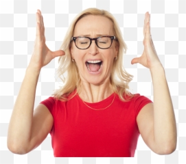 Woman Screaming Transparent Png - Women Frustrated Png,Screaming Png