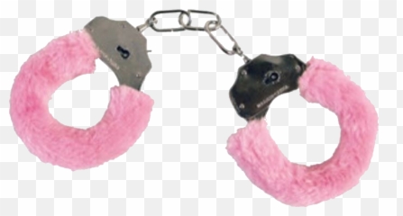 Handcuffs Pinkaesthetic Fur Aestheticpng - Fluffy Handcuffs Transparent Background