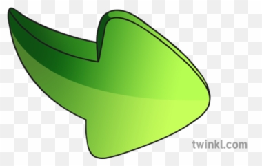 Green Curved Arrow Illustration - Twinkl Clip Art png