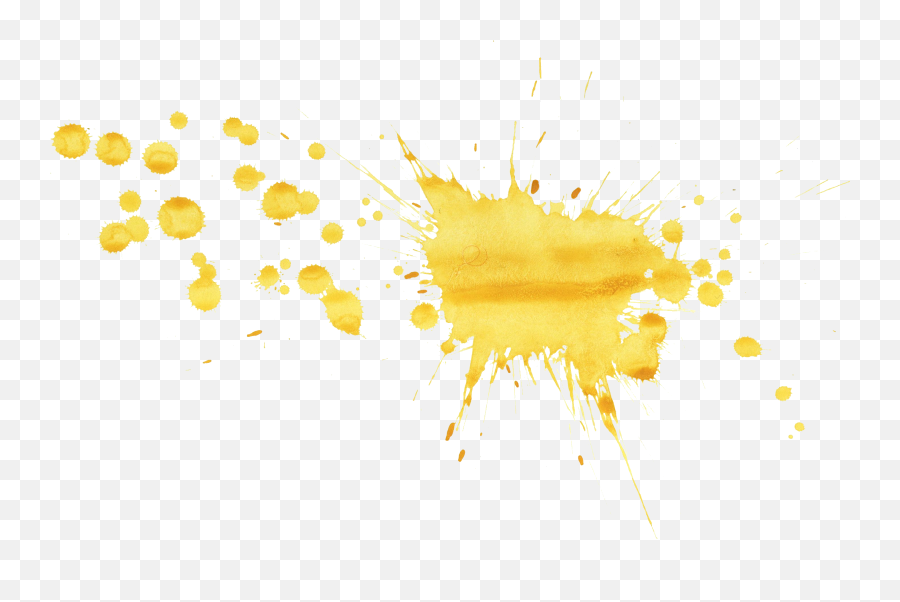 20 Yellow Watercolor Splatter - Portable Network Graphics Png,Yellow Png