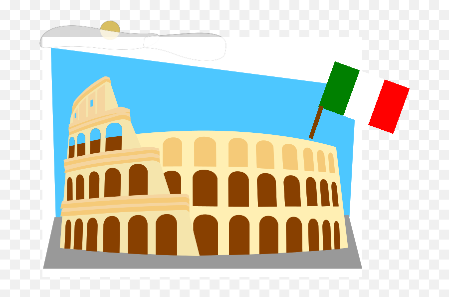 Italian Flag Svg Clip Arts Download - Download Clip Art Png Colosseum Clipart,Italian Flag Png