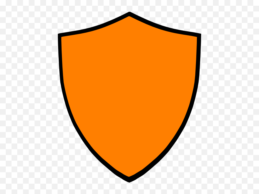 Shield - Orange Clip Art At Clkercom Vector Clip Art Online Orange Shield Vector Png,Shield Clipart Png