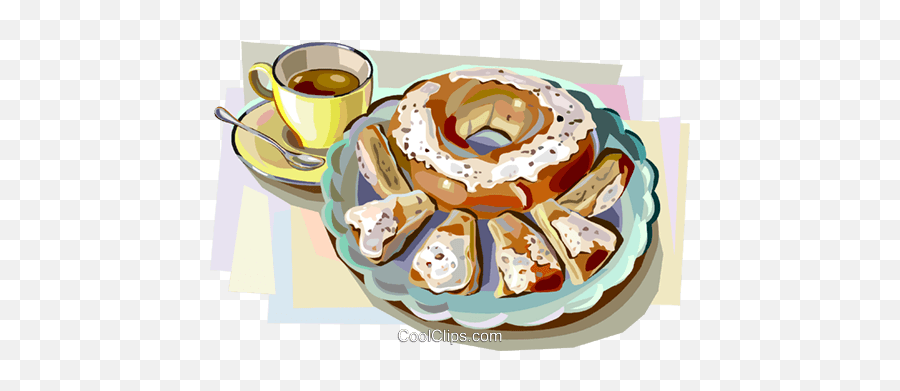 Danish Pastry With Coffee Royalty Free Vector Clip Art - Danish Pastry Pastries Clip Art Png,Pastries Png