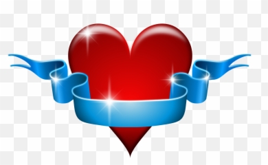 Heart Love Red - And Ribbon Clipart png