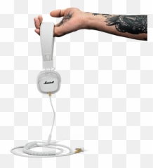 Old Microphone Png - The Iconic White Marshall Script And Temporary Tattoo