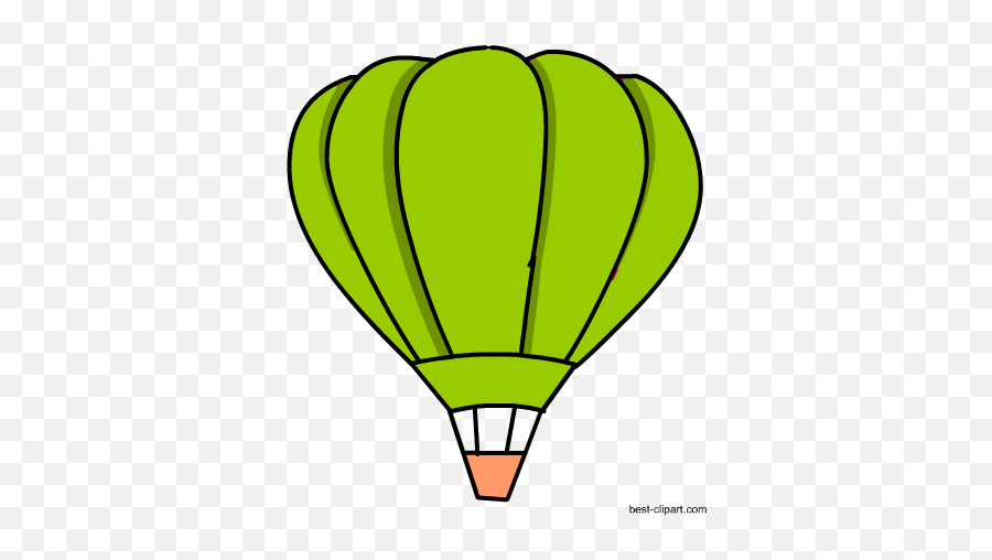 Free Hot Air Balloon Clip Art - Clip Art Hot Air Balloon Green Png,Air Balloon Png