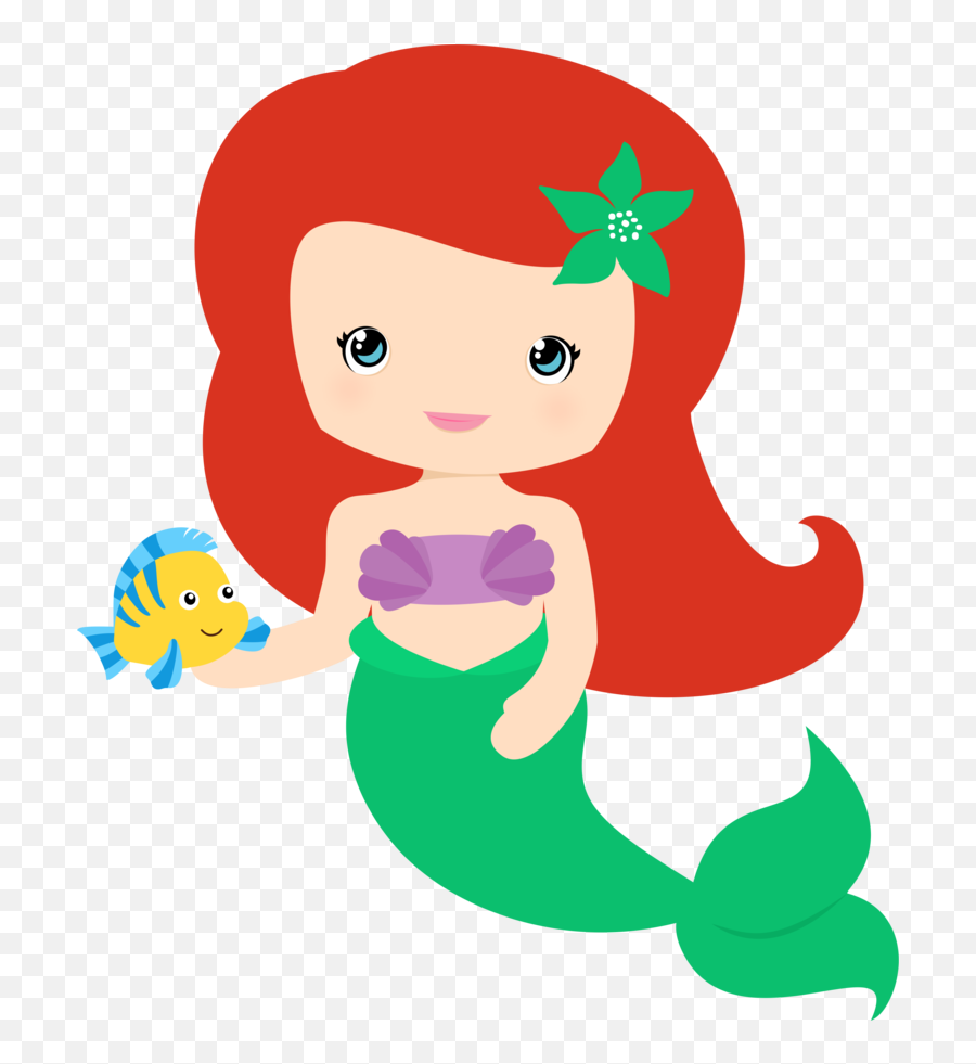 Clip Art - Little Mermaid Baby Png 758x900 Png Clipart Facil Dibujos De Sirenita,Little Mermaid Png