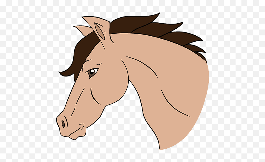 Cartoon Horse Head Drawing Clipart - Cartoon Horse Head Drawing Png,Horse Head Png