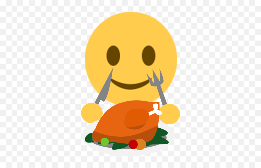 Thanksgiving Day Emoji Sticker - Emoji Png Dinner 512x512 Happy,Dinner Png