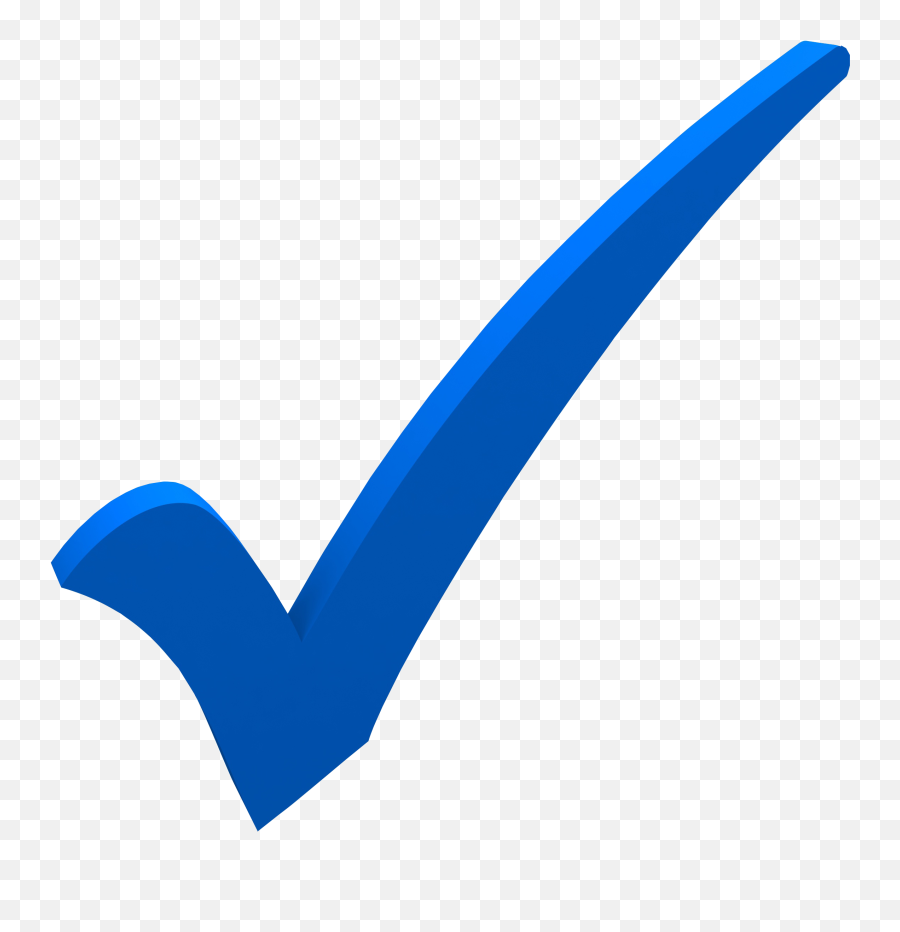 Download Hd Free Blue Check Mark Png - Blue Tick Images Png Check Mark With White Background,Bite Mark Png