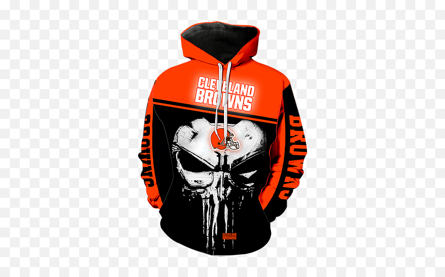 Official - Nflclevelandbrownsteampulloverhoodiescustom3dpunisherskull Streettrenzscom Dallas Cowboys Punisher Hoodie Png,Punisher Skull Transparent