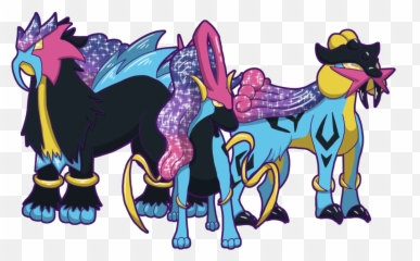 Download Cosmic Beaststhe 3 Legendary Dogs From The Johto - Mythical Creature Png,Suicune Png
