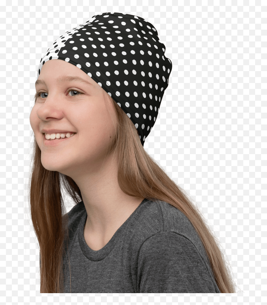 Infinity Mask In Black U0026 White Dots - Neck Gaiter Png,White Dots Png