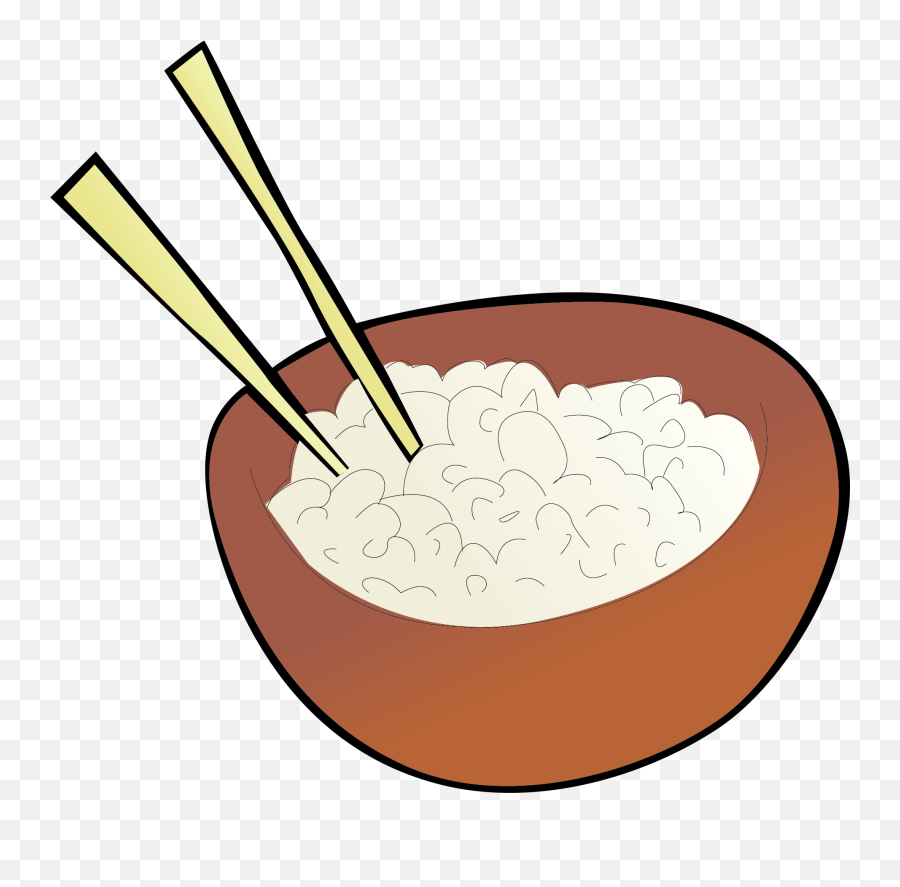 Fried Rice Cazuela Chinese Cuisine Clip - Cartoon Rice Bowl Transparent Png,Arroz Png