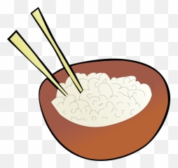 Fried Rice Cazuela Chinese Cuisine Clip - Cartoon Rice Bowl Transparent Png,Arroz Png