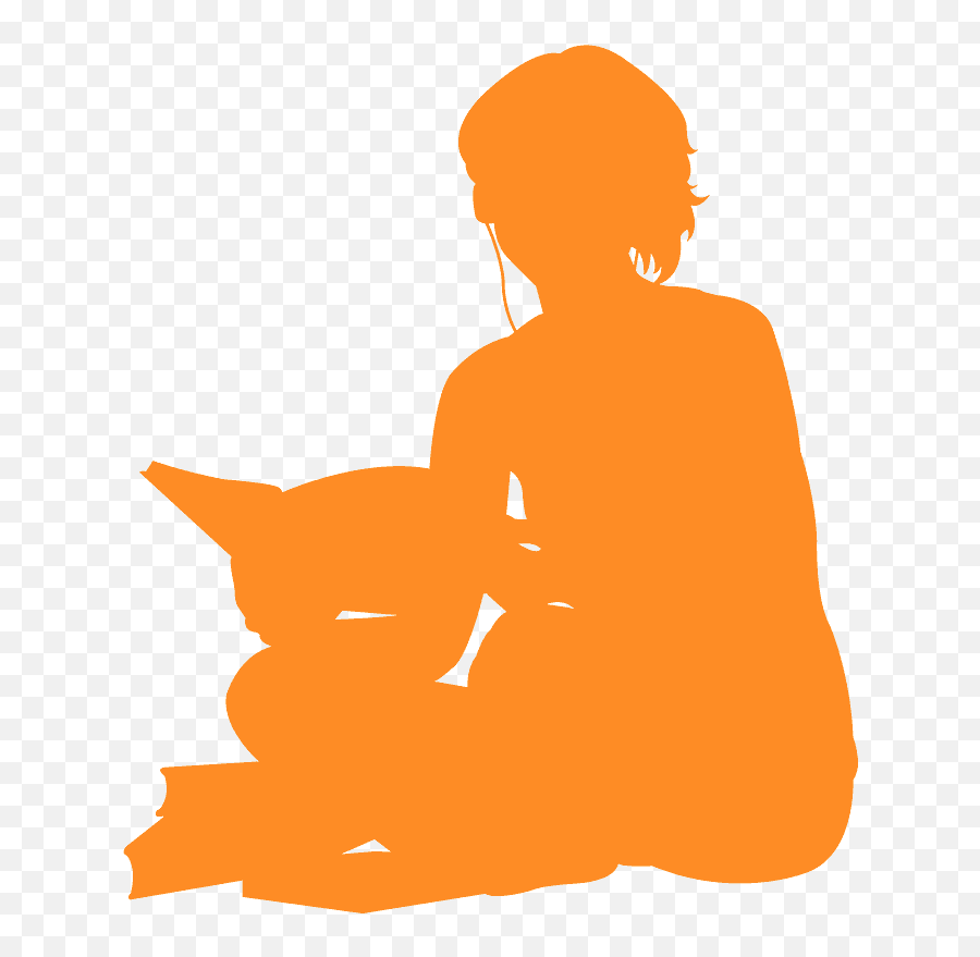 Student Silhouette - Students Silhouette Vector Orange Png,Student Silhouette Png
