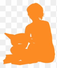 Student Silhouette - Students Vector Orange png