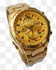 Casio Edifice Full Gold Watch For Men - Casio Edifice Golden Watch Png,Gold Watch Png
