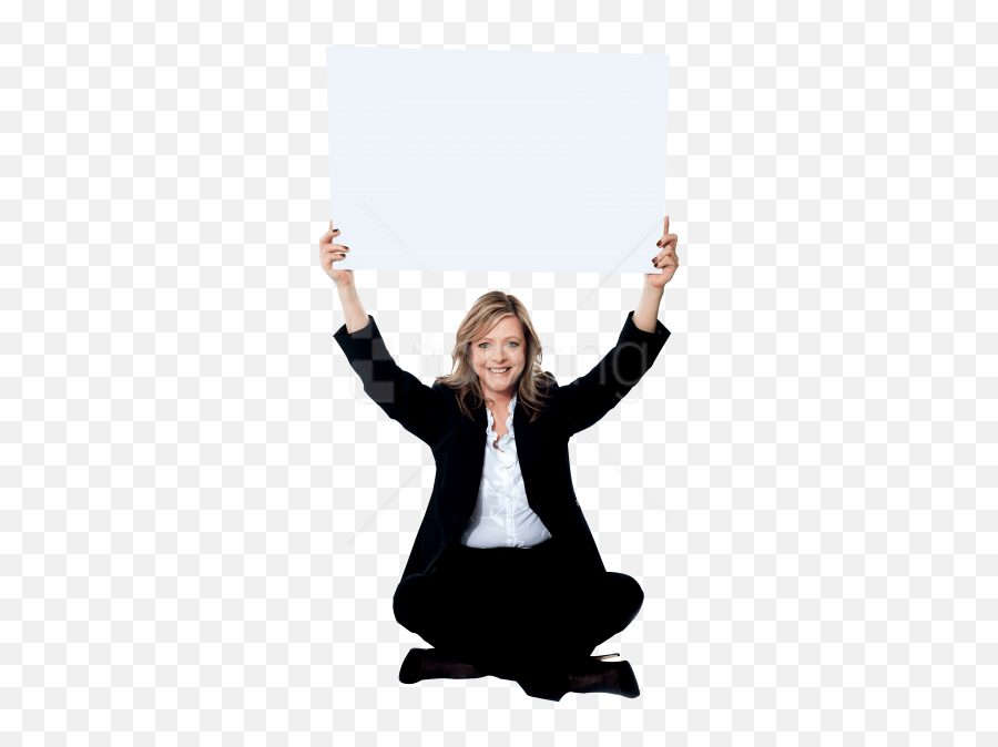 Download Free Png Girl Holding Banner Images - Sitting Happy Person Png,Girl Sitting Png