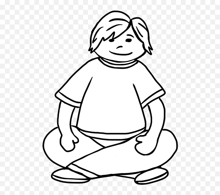 Download Free Png Child Sitting Criss - Kids Criss Cross Applesauce Drawing,Cross Clipart Transparent Background