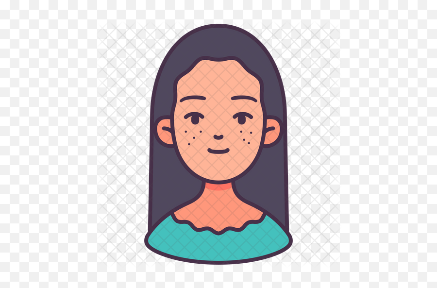 Freckles Icon Of Colored Outline Style - Illustration Png,Freckles Png