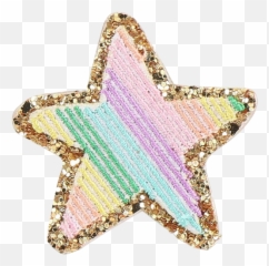 Glitter Rainbow Star Patch - png