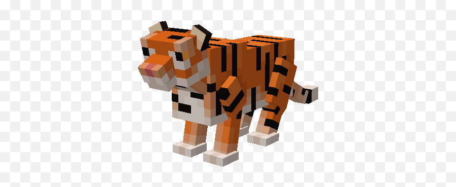 I Made A Tiger To Celebrate Lunar New Year Rminecraft - Animal Figure Png,Tiger Live Wallpaper Icon