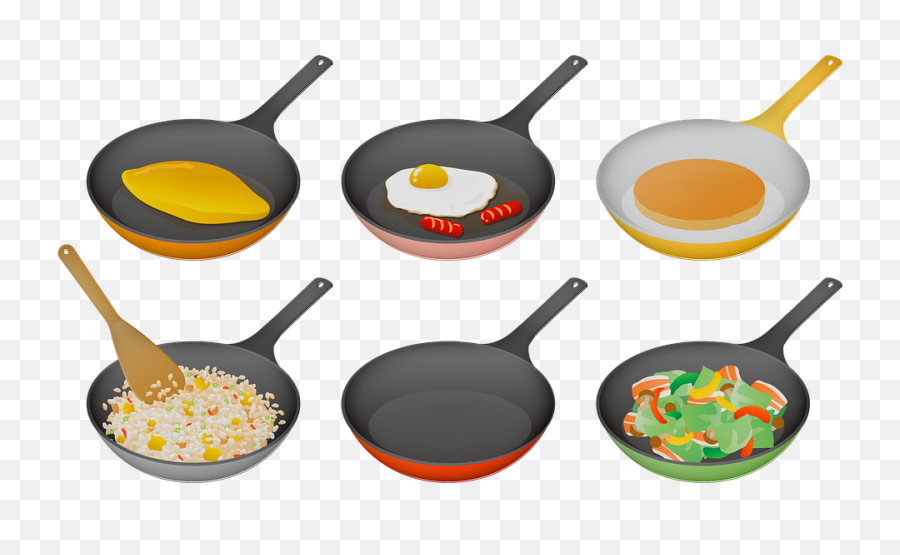 Frying - Cooking Pan Cartoon Png,Frying Pan Transparent