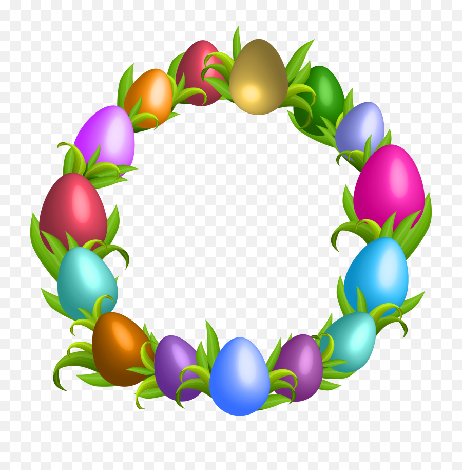 Kazcreations Deco Easter Circle Frames Frame - Easter Wreath Transparent Png,Easter Frame Png