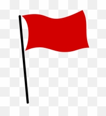 Red Flag Png Picture Black And White - Clipart