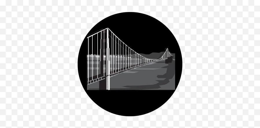 Golden Gate Bridge 2 Gobo Projected Image - Suspension Bridge Png,Golden Gate Bridge Png