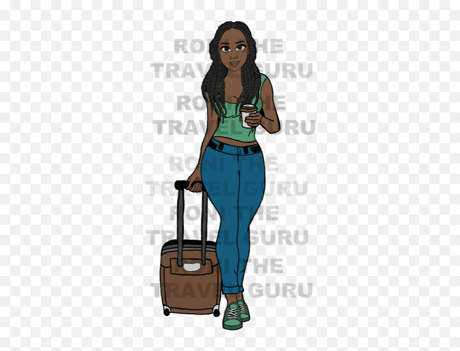 Carry - Black Girls Traveling Clipart Png,Black Girl Png