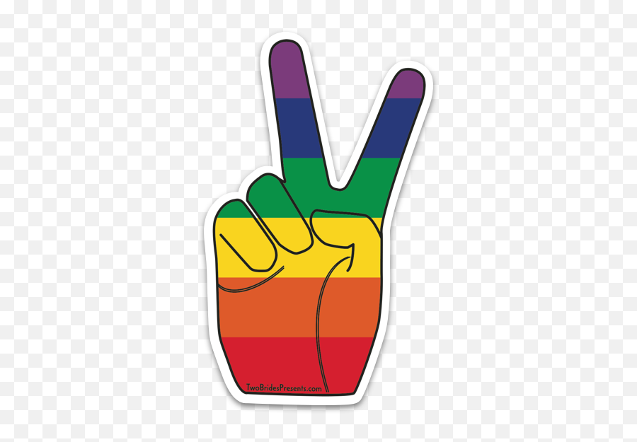 Rainbow Peace Sticker - Clip Art Png,Peace Sign Png
