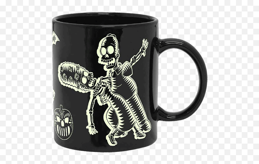 Download Hd Halloween Skeletons Glow In The Dark Mug - Beer Stein Png,Skeletons Png