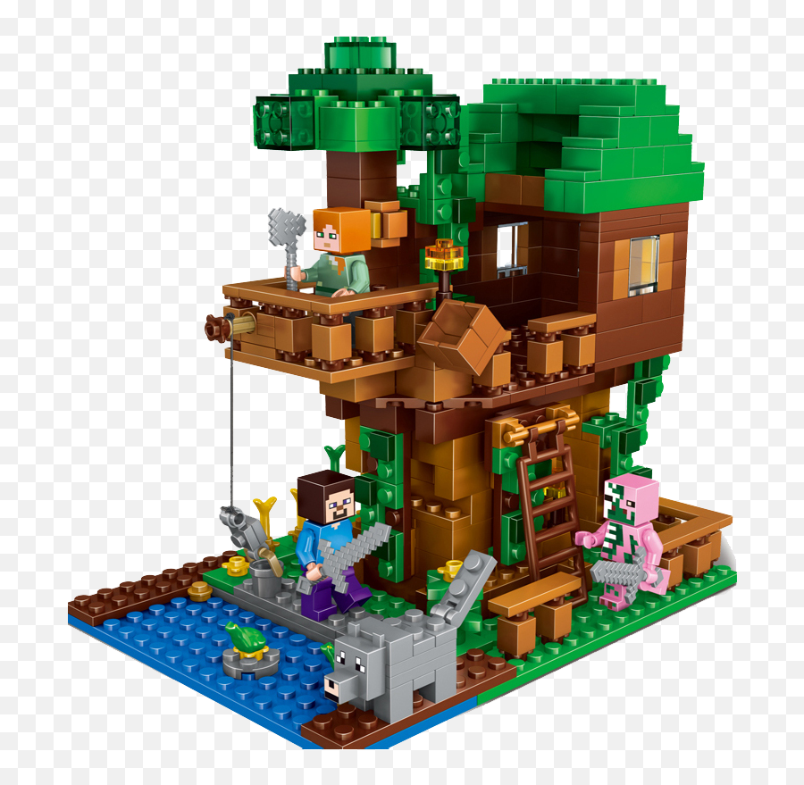 Download Toy Block Lego Png Image High Quality Hq - Minecraft Lego Tree House,Lego Blocks Png