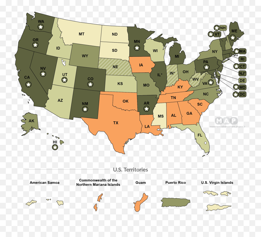 Movement Advancement Project Identity Document Laws And - Lgbtq Map Png,United States Map Transparent