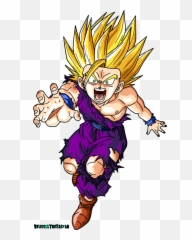 Download Super Saiyan 2 Teen Gohan By - Gohan Teenage Super Saiyan 2 Png,Gohan Png