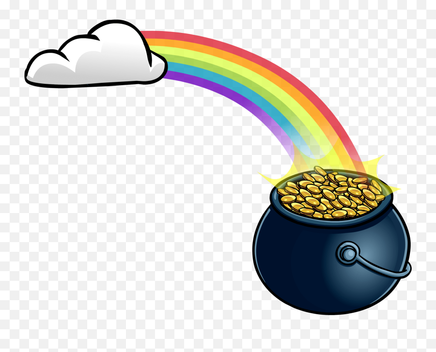 Gold Club Penguin Wiki Fandom - Rainbow Pot Of Gold Transparent Background Png,Pot Of Gold Png
