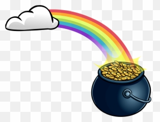 Gold Club Penguin Wiki Fandom - Rainbow Pot Of Transparent Background png
