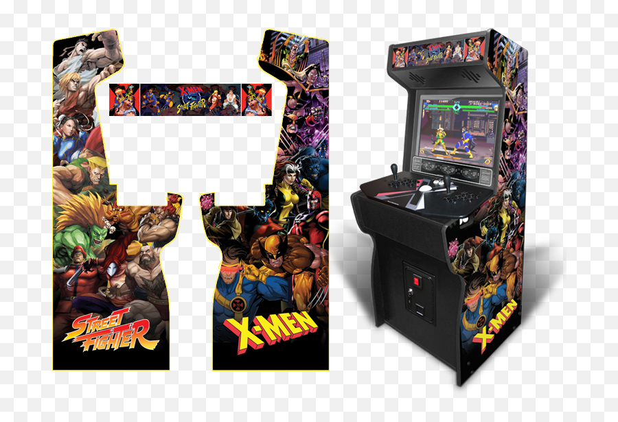 Customer Submitted Custom Permanent Full Size X - Men Vs Mortal Kombat Arcade Machine Decals Png,Street Fighter Vs Png