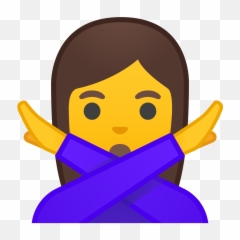 Woman Gesturing No Emoji - Woman Gesturing No Emoji Png,No Emoji Png