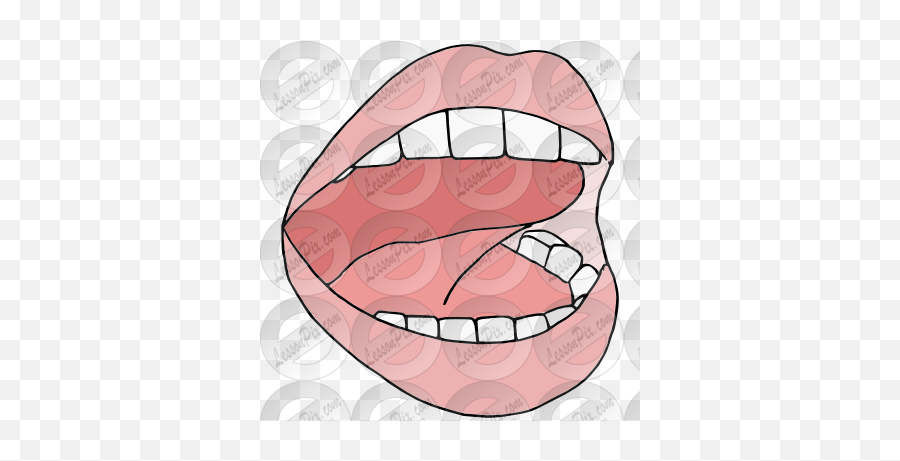 Mouth Picture For Classroom Therapy Use - Great Mouth Clipart Illustration Png,Cartoon Lips Png