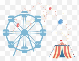 Roller Coaster Ferris Wheel - Amusement Park png