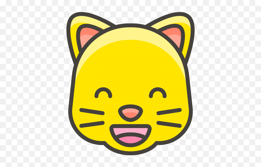 Download Grinning Cat Face With Smiling Eyes Emoji - Easy To Cute Drawings Of Animals Easy Png,Laughing Face Emoji Transparent
