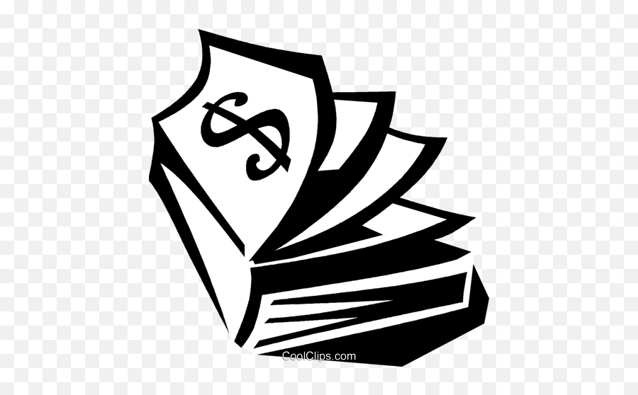 Money Book Royalty Free Vector Clip Art Illustration - Money Book Clipart Png,Money Vector Png