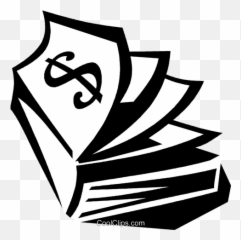 Money Book Royalty Free Vector Clip Art Illustration - Money Book Clipart png