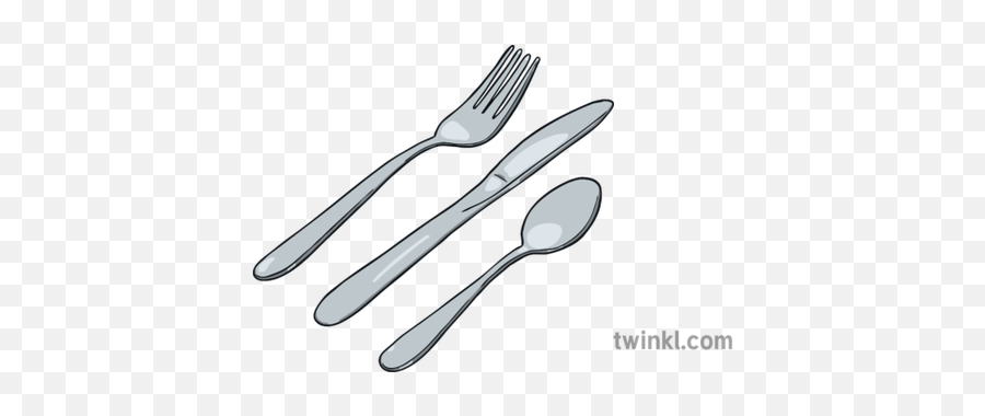 Cutlery Knife Fork Spoon Eating Ks1 Illustration - Twinkl Knife And Fork Illustration Png,Fork And Spoon Logo