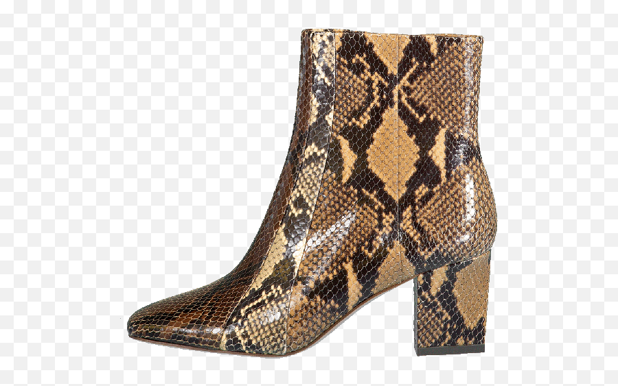 Felix Snake Print Bootie In Brown Veronica Beard Boots - Round Toe Png,Boot Print Png
